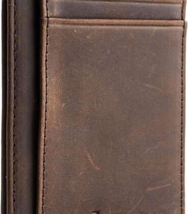 Travelambo Slim Wallet Front Pocket Minimalist Leather RFID Blocking Medium Size